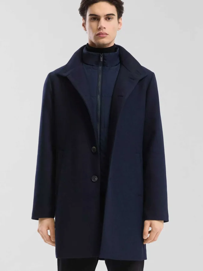 QS - Stand-up collar coat...