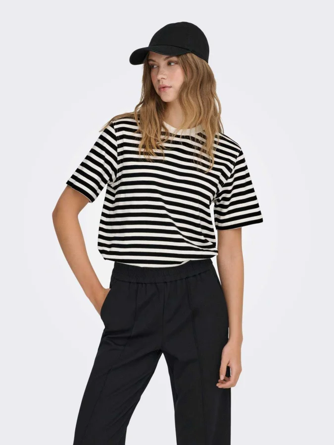 ONLY - ONLLIVINA S/S STRIPE...