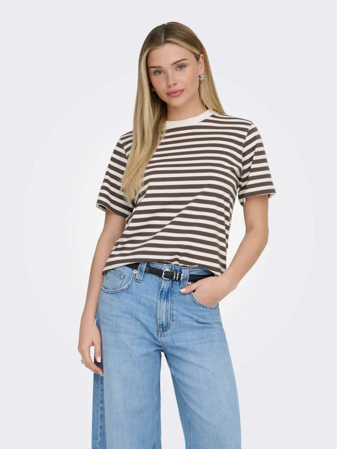ONLY - ONLLIVINA S/S STRIPE...