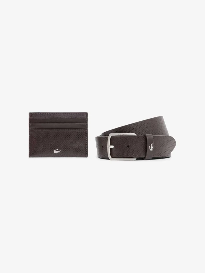 Lacoste - LEATHER BELT/CARD...