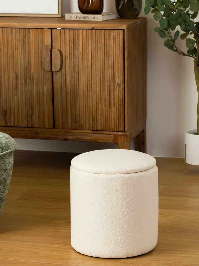 Atmosphera - White Pouffe 2