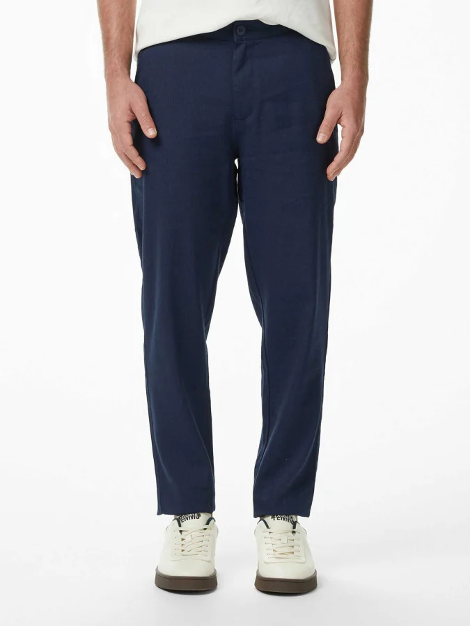 Men's Tapered Fit Navy Blue...