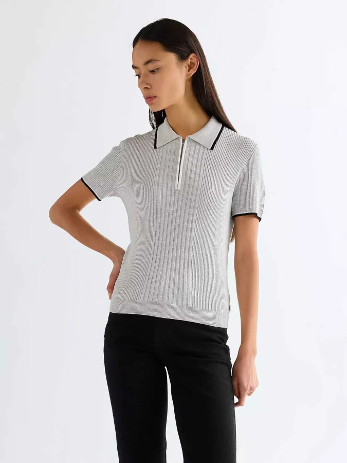 Wrangler - QUARTER ZIP POLO