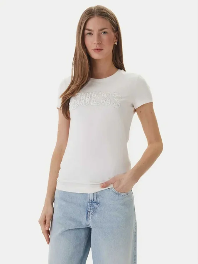Guess - CN SS LOGO LACE TEE