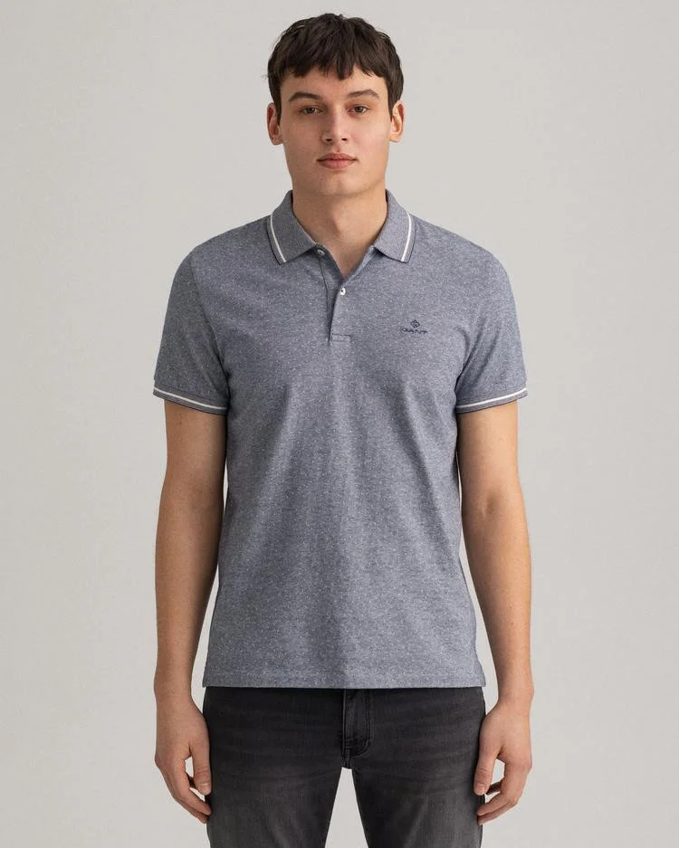 Gant - D1. 2 TONE JACQUARD SS RUGGER Gant - D1. 2 TONE JACQUARD SS RUGGER