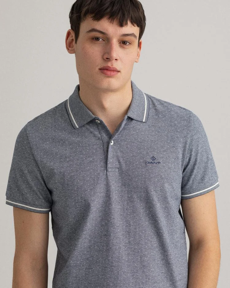 Gant - D1. 2 TONE JACQUARD SS RUGGER Gant - D1. 2 TONE JACQUARD SS RUGGER
