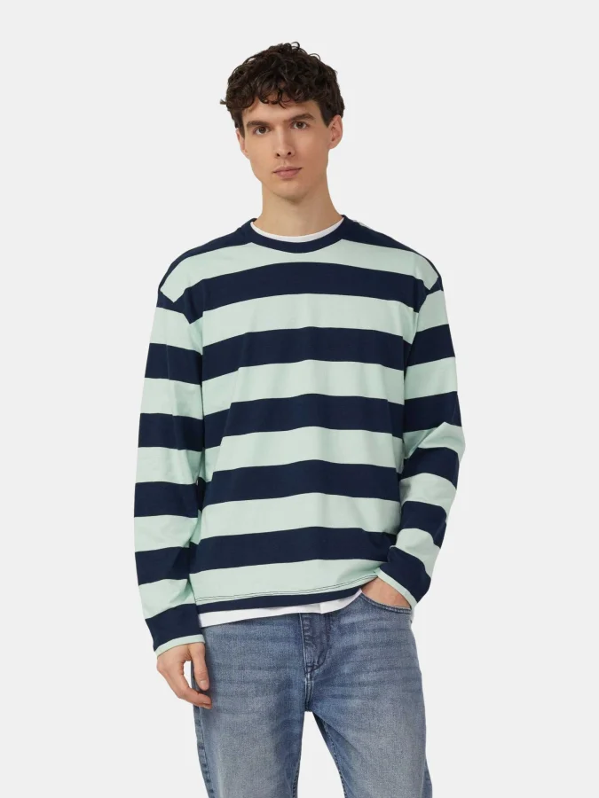 s.OLIVER - Striped cotton...