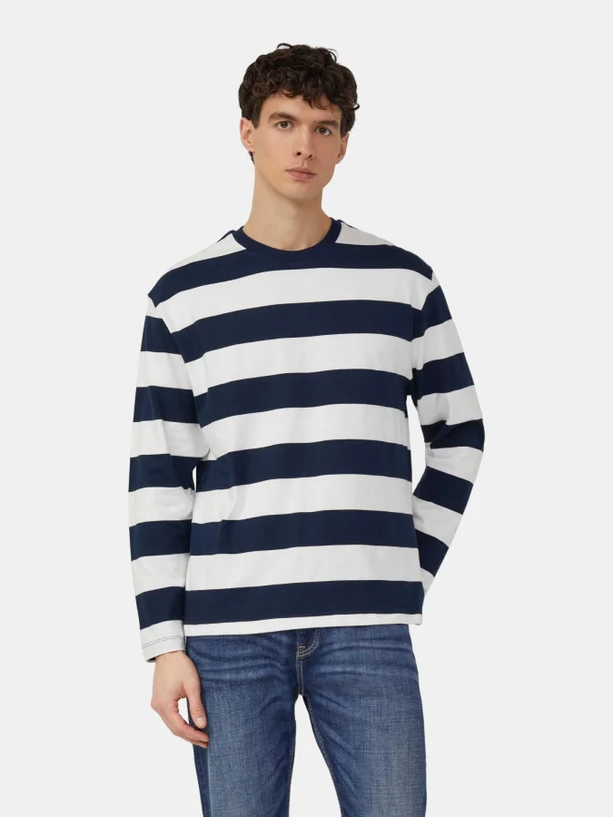 s.OLIVER - Striped cotton...