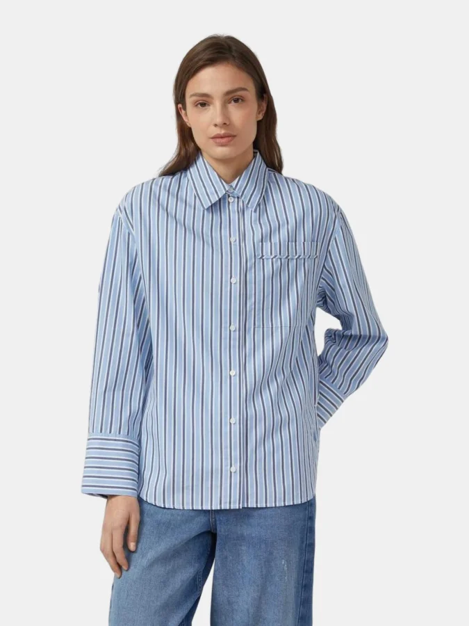 s.OLIVER - Striped poplin...