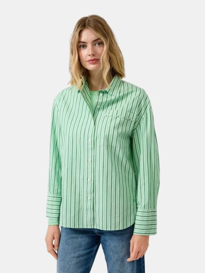 s.OLIVER - Striped poplin...