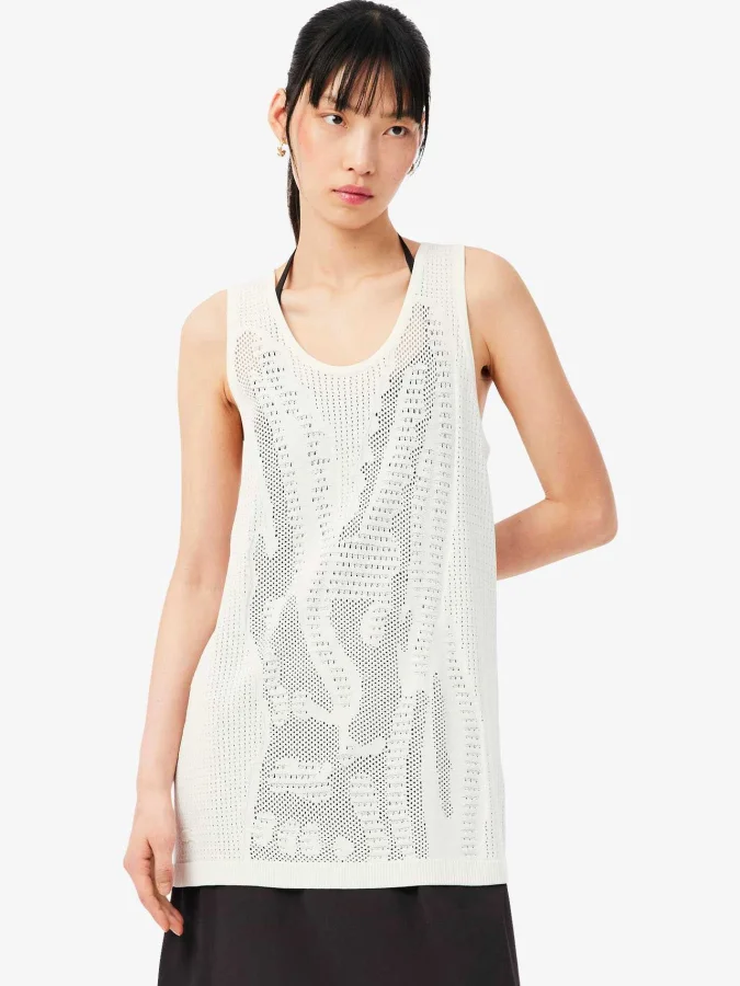 Lacoste - Crochet mesh top