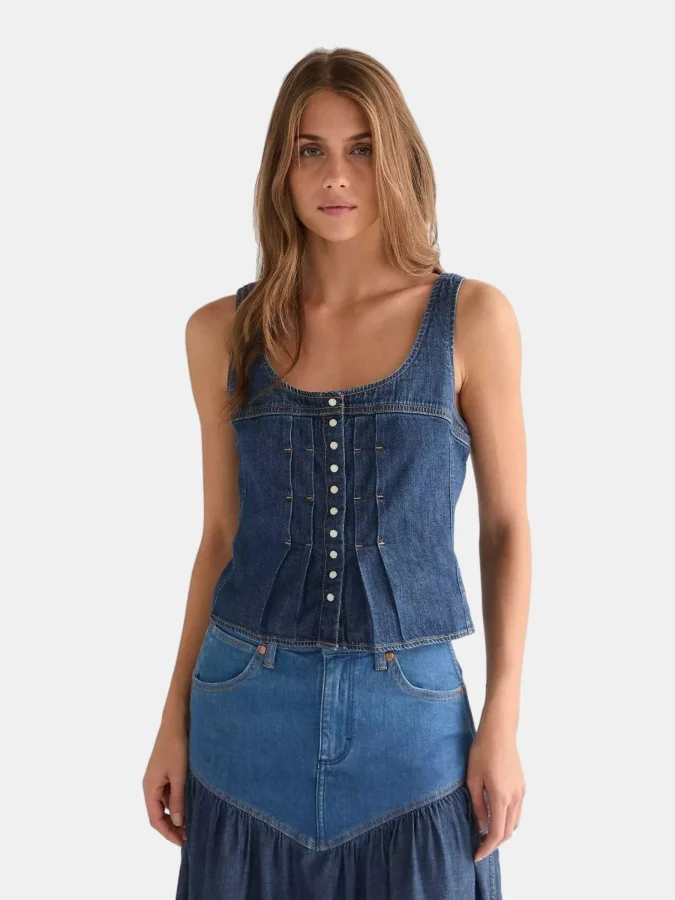 WRANGLER - PLEATED CORSET TOP
