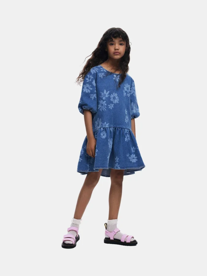 DESIGUAL - Denim floral dress 2