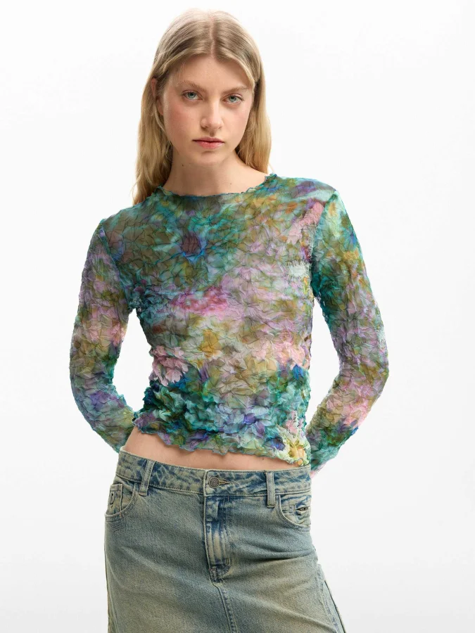 DESIGUAL - Blouse texture...