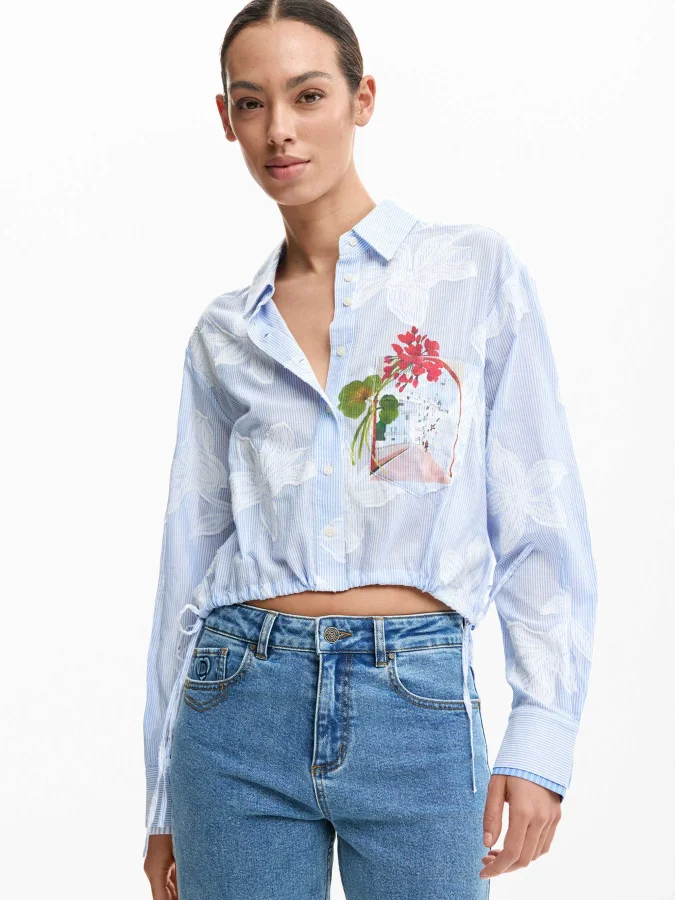 DESIGUAL - Short printed shirt
