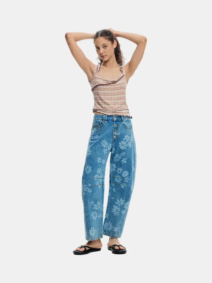 DESIGUAL - Floral jeans