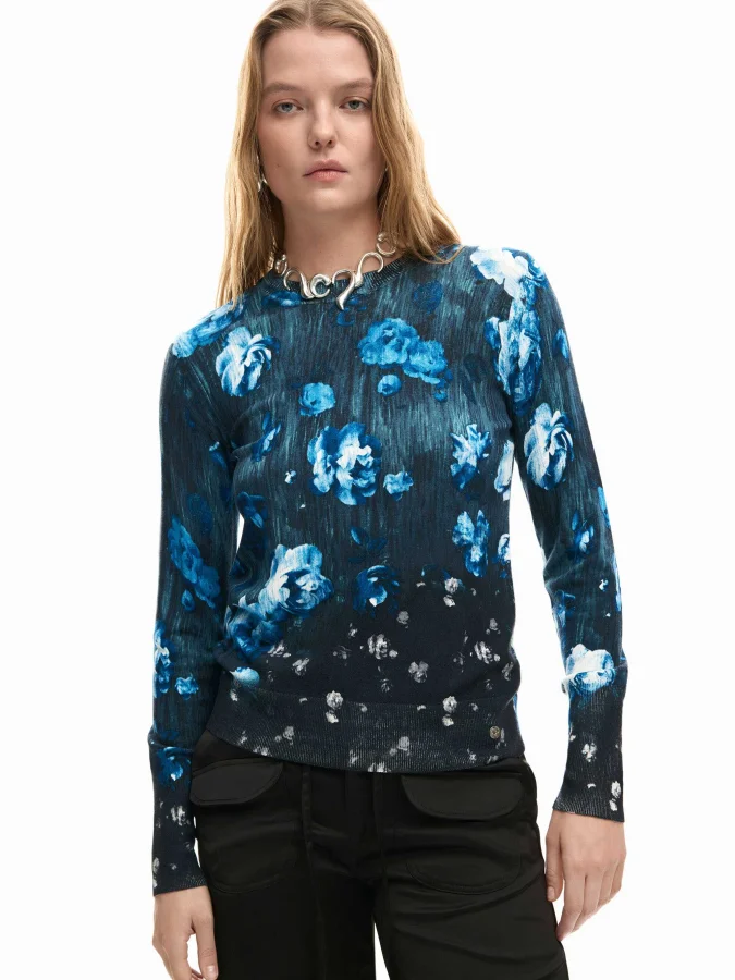 DESIGUAL - Fine Floral Sweater