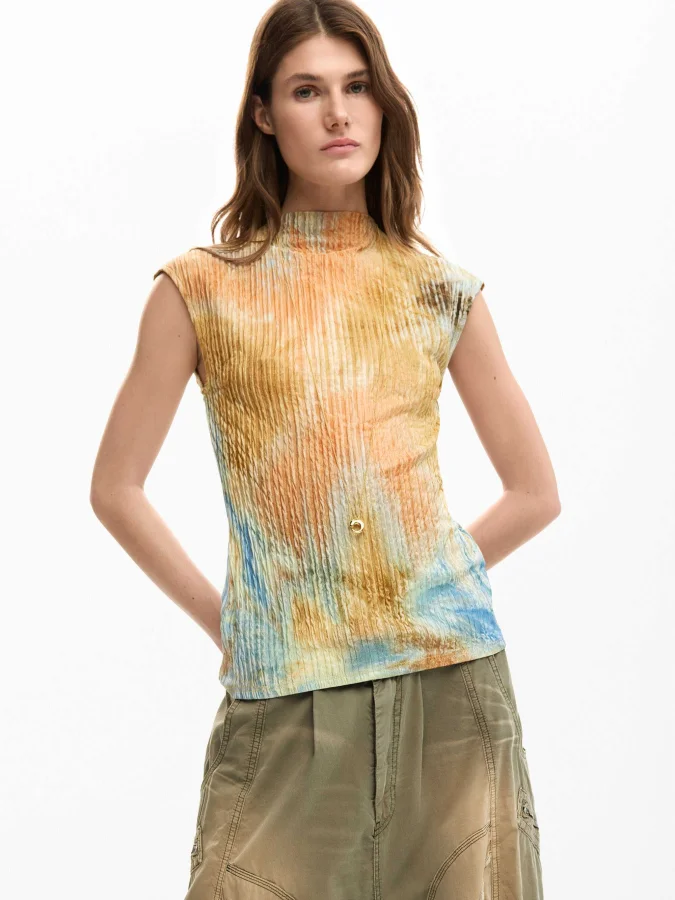 DESIGUAL - Textured t-shirt