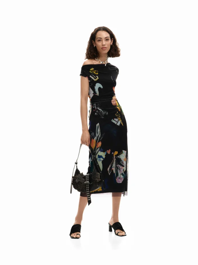DESIGUAL - Midi collage dress