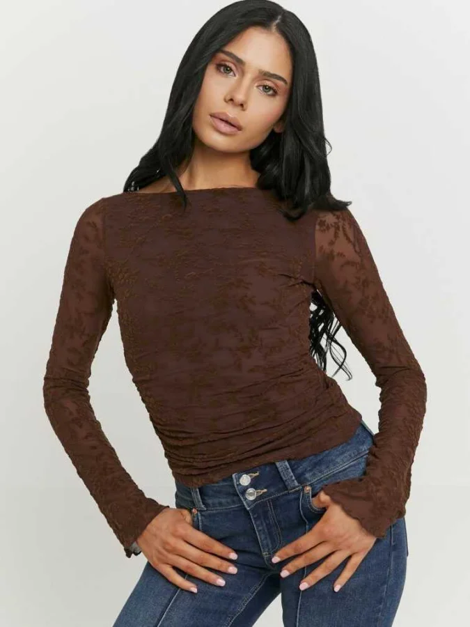 Tally Weijl - Brown Floral Top