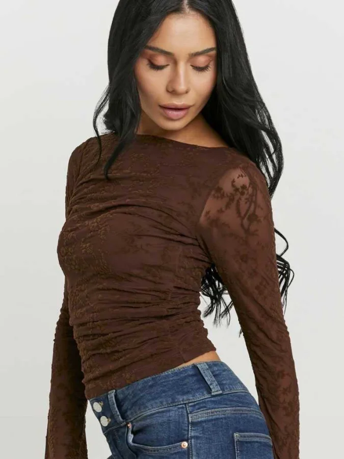 Tally Weijl - Brown Floral Top 2