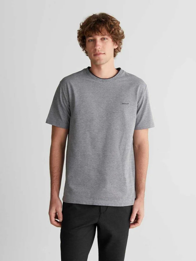 GANT - 2 TONE PIQUE SS TSHIRT