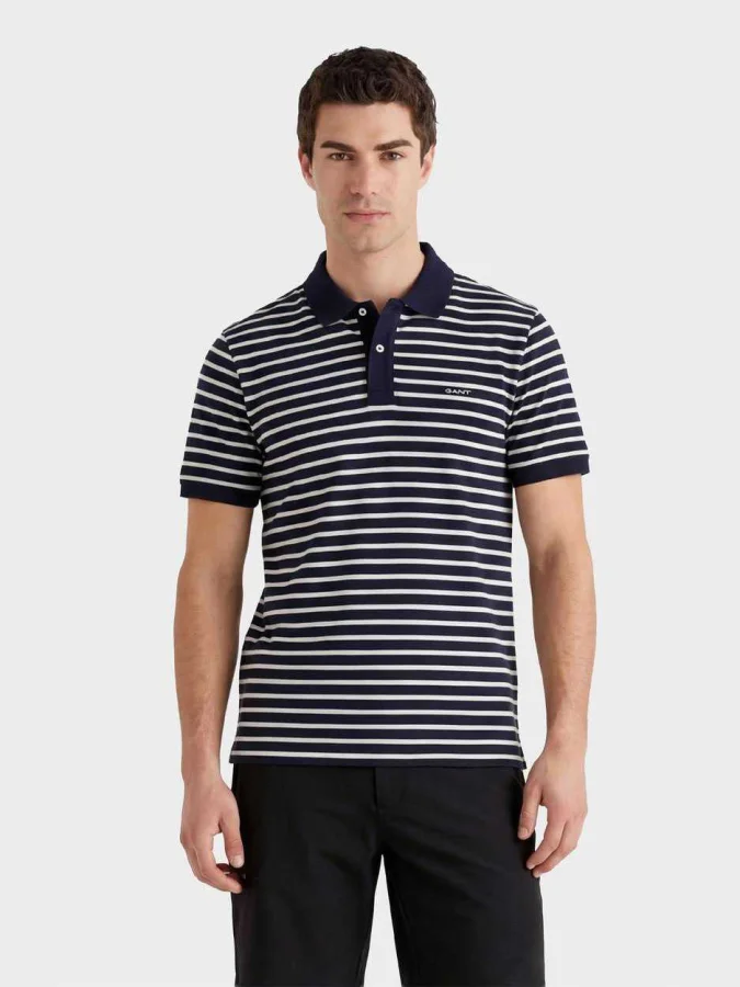 GANT - PIMA STRIPED SS POLO