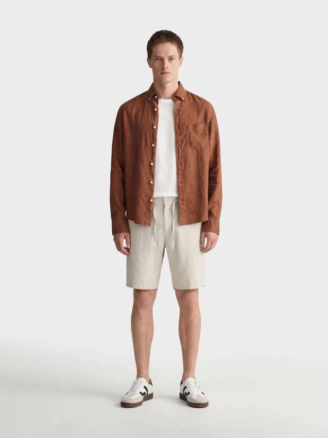 GANT - REG LINEN DS SHORTS 2