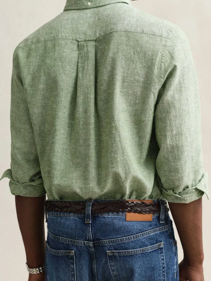 GANT - REG COTTON LINEN SHIRT 2