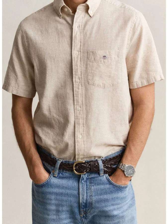 GANT - REG COTTON LINEN SS...