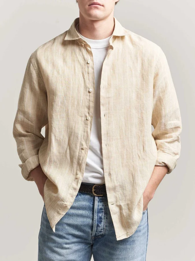 GANT - REG LINEN STRIPE SHIRT