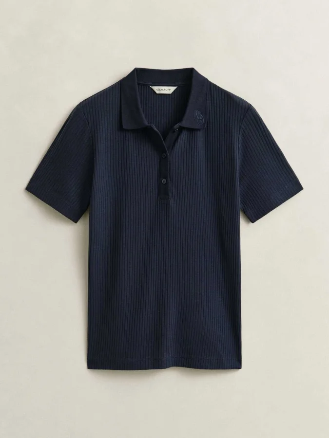 GANT - SLIM RIBBED SS POLO