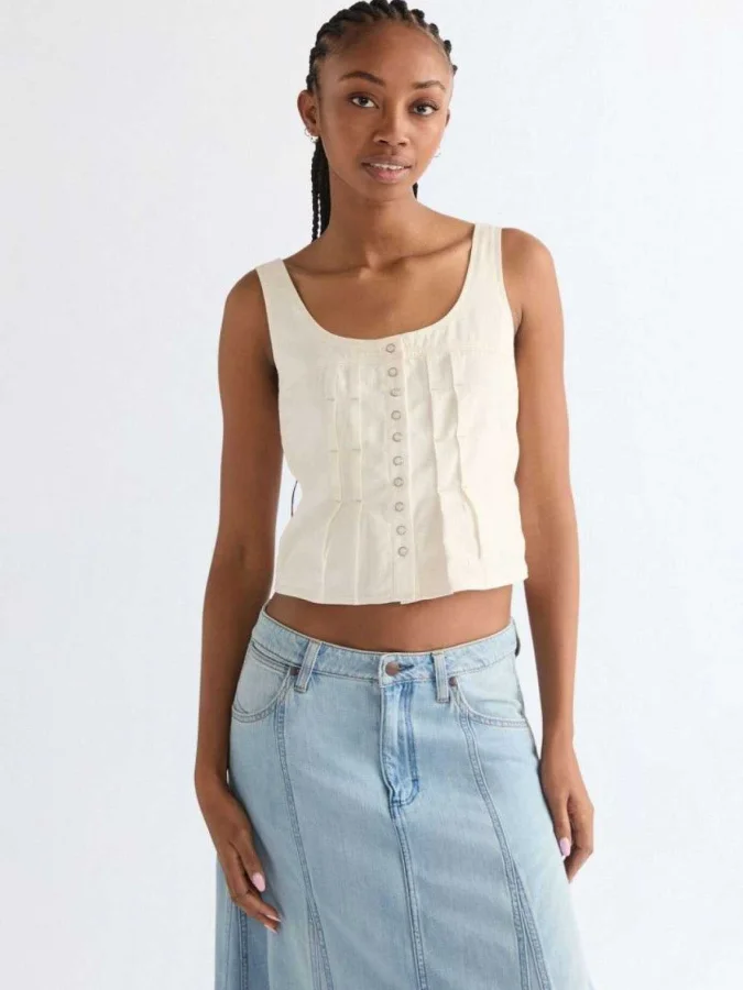 Wrangler - PLEATED CORSET TOP