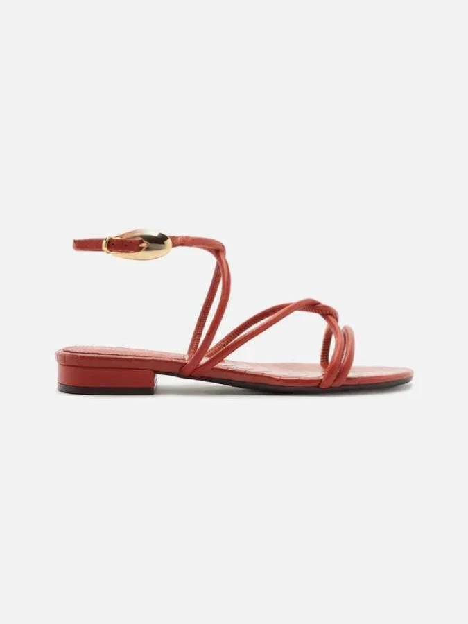 Arezzo - Orange Flat Sandal...