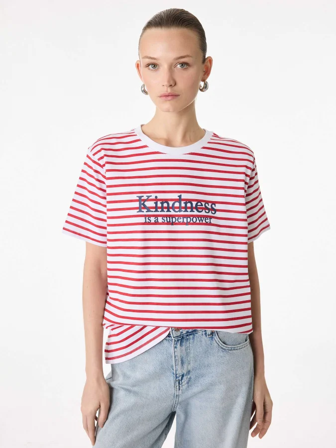 KOTON - Cotton Striped T-Shirt 2