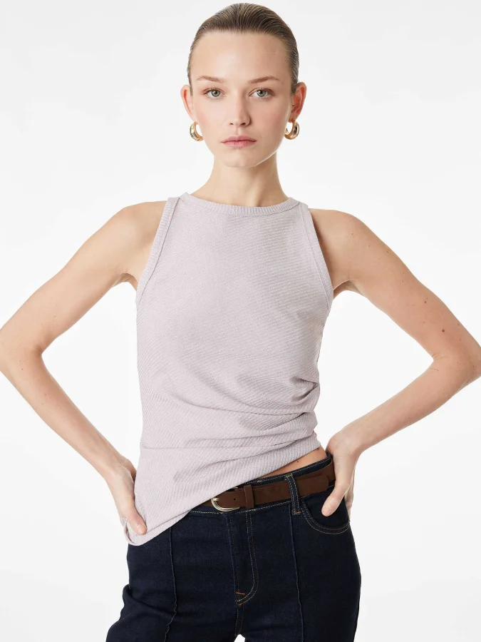 KOTON - Shimmery Ribbed Blouse