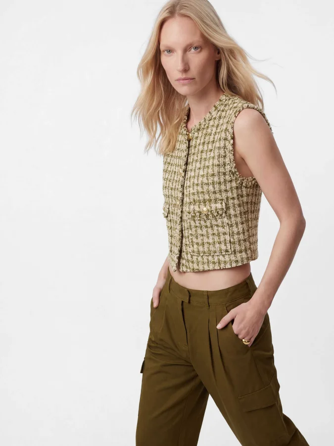 KOTON - Sleeveless Tweed...