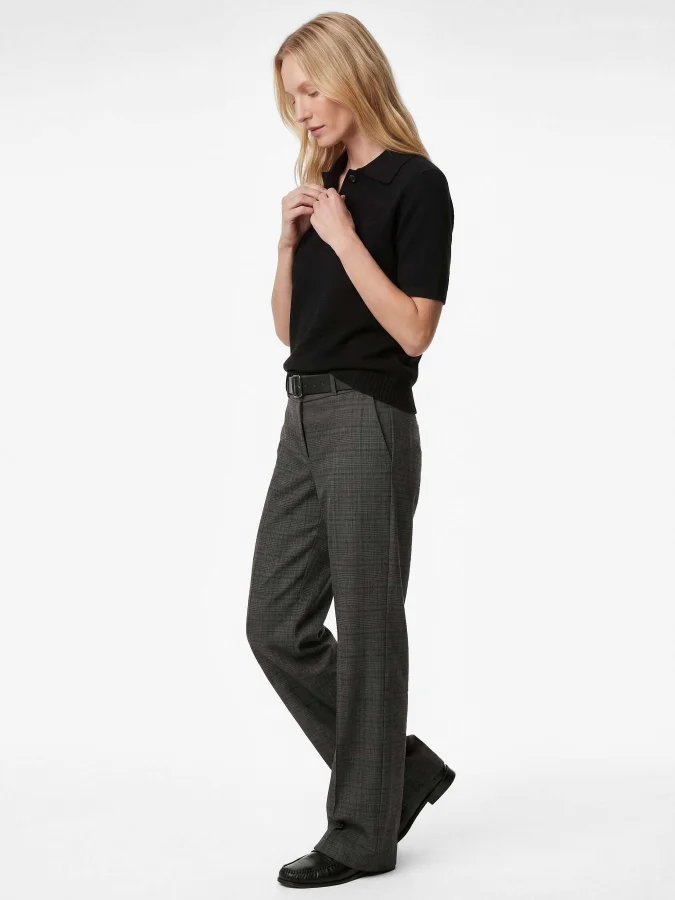 KOTON - Belted Plaid Pants 2