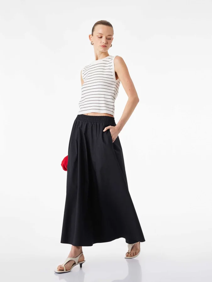 KOTON - Poplin Midi Skirt