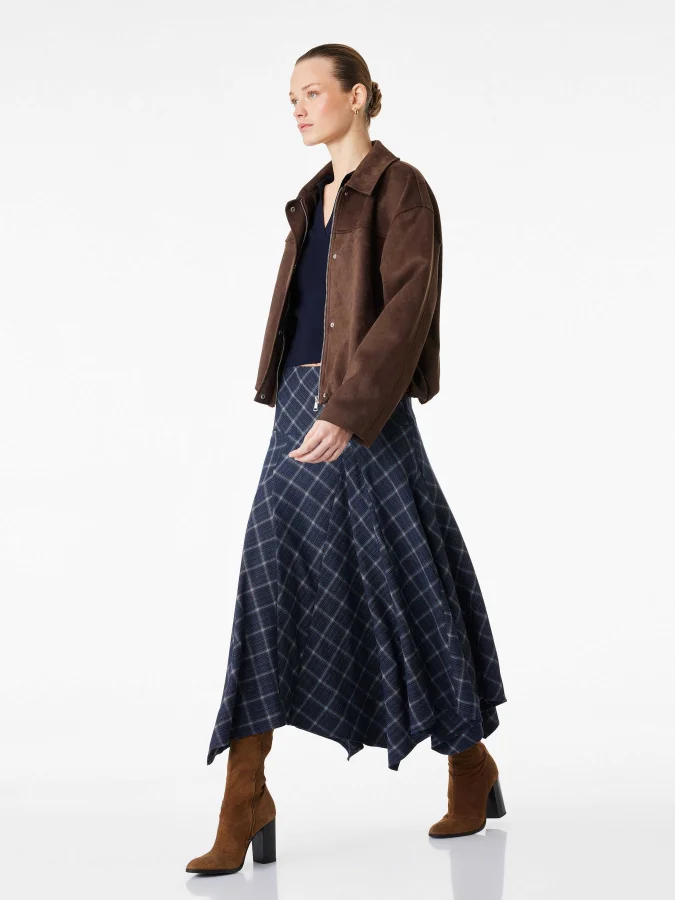 KOTON - Plaid Midi Skirt