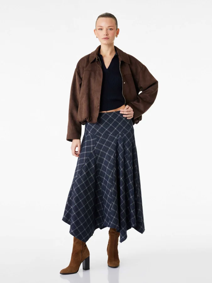 KOTON - Plaid Midi Skirt 2