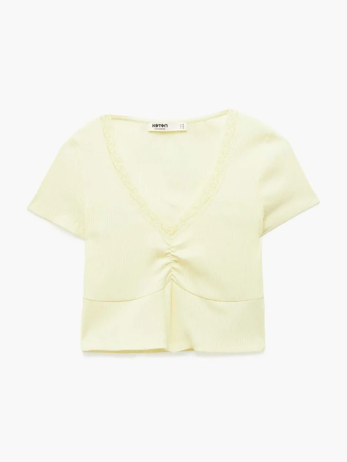 KOTON - V Neck T-Shirt 2