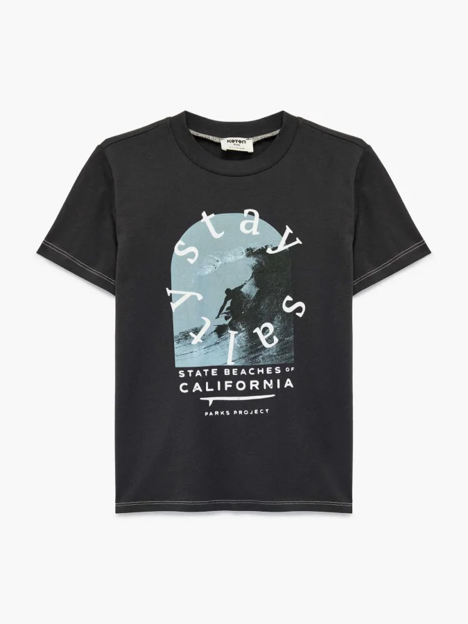 KOTON - Printed Cotton T-Shirt 2