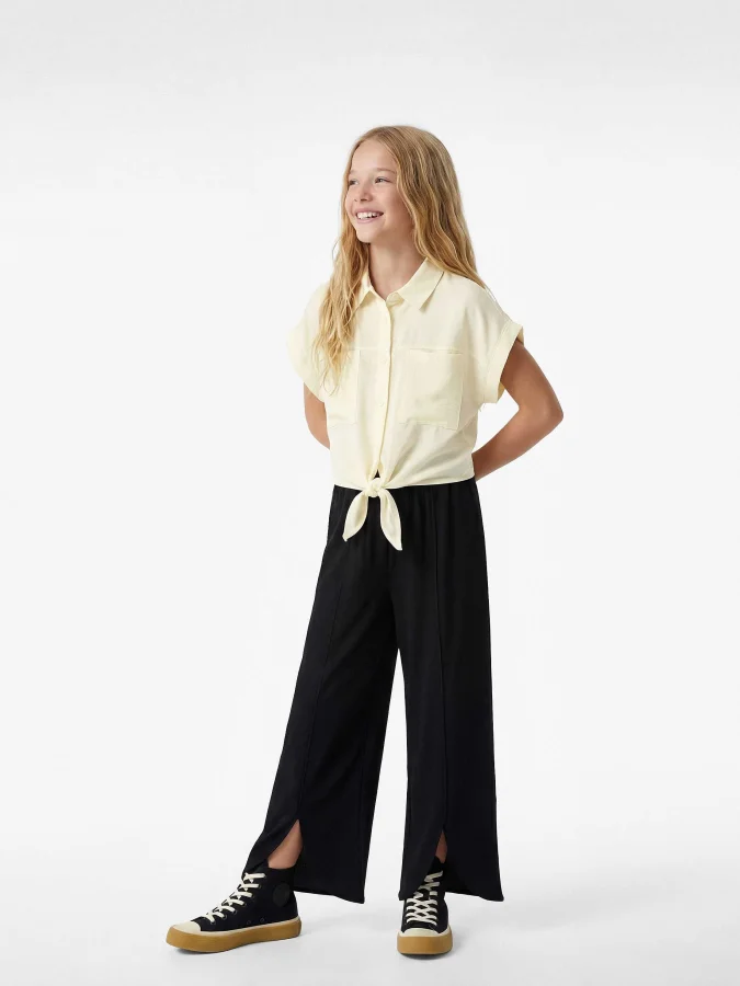 KOTON - Tie Detail Crop Shirt