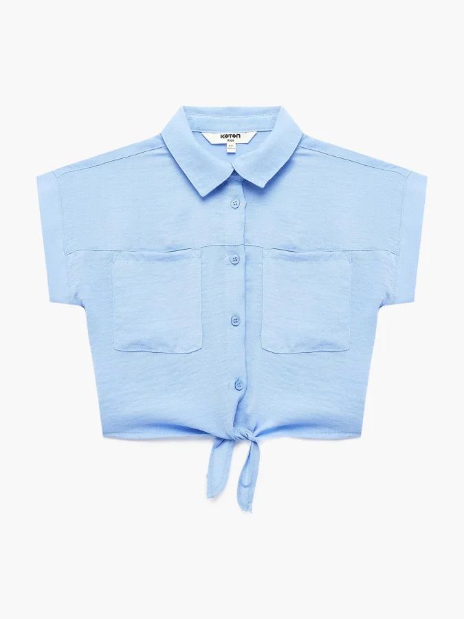 KOTON - Tie Detail Crop Shirt
