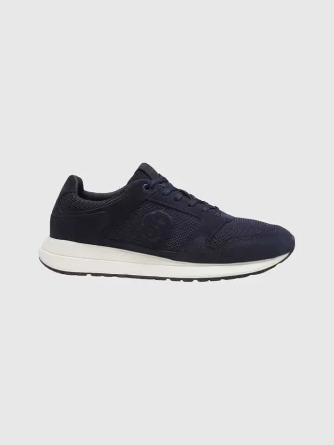 BOSS - Suede trainers with...
