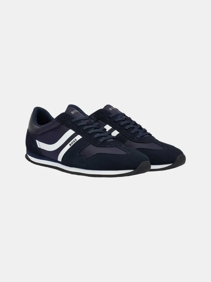 BOSS - Suede trainers with... 2