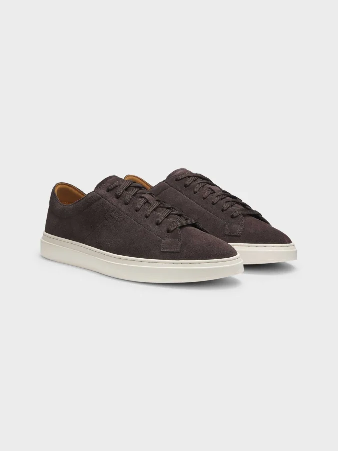 BOSS - Suede trainers with... 2