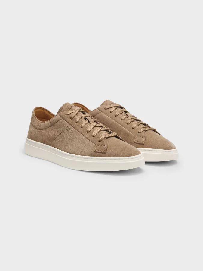 BOSS - Suede trainers with... 2