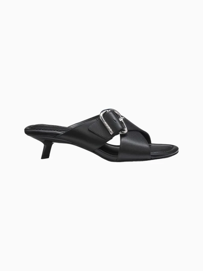 BOSS - Leather mules with...